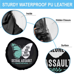 April Sexual Assault Awareness Spare Tire Cover Teal Ribbon Flower TS14 Print Your Wear