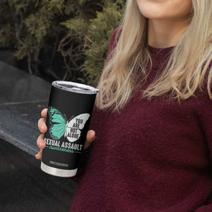 April Sexual Assault Awareness Tumbler Cup Teal Ribbon Flower TS14 Print Your Wear