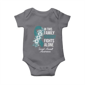 Sexual Assault Awareness Baby Onesie In This Family Nobody Fights Alone TS14 Charcoal Print Your Wear