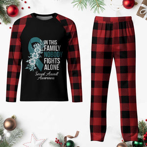 Sexual Assault Awareness Plaid Pajama Set In This Family Nobody Fights Alone TS14 Buffalo Plaid Print Your Wear