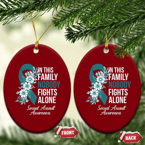 Sexual Assault Awareness Ceramic Ornament In This Family Nobody Fights Alone TS14 Print Your Wear