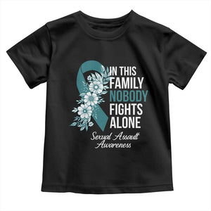 Sexual Assault Awareness Toddler T Shirt In This Family Nobody Fights Alone TS14 Black Print Your Wear