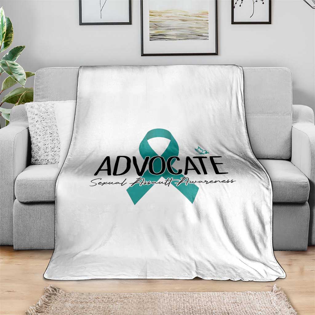 Sexual Assault Awareness Advocate Throw Blanket TS14 Print Your Wear