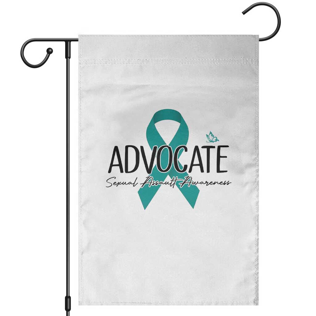 Sexual Assault Awareness Advocate Garden Flag TS14 White Print Your Wear