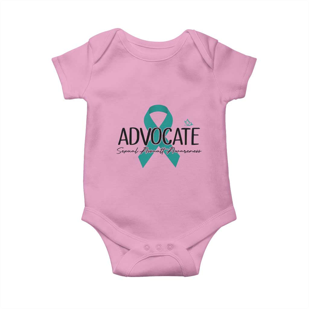 Sexual Assault Awareness Advocate Baby Onesie TS14 Light Pink Print Your Wear