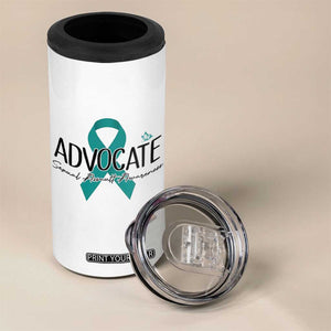 Sexual Assault Awareness Advocate 4 in 1 Can Cooler Tumbler TS14 Print Your Wear