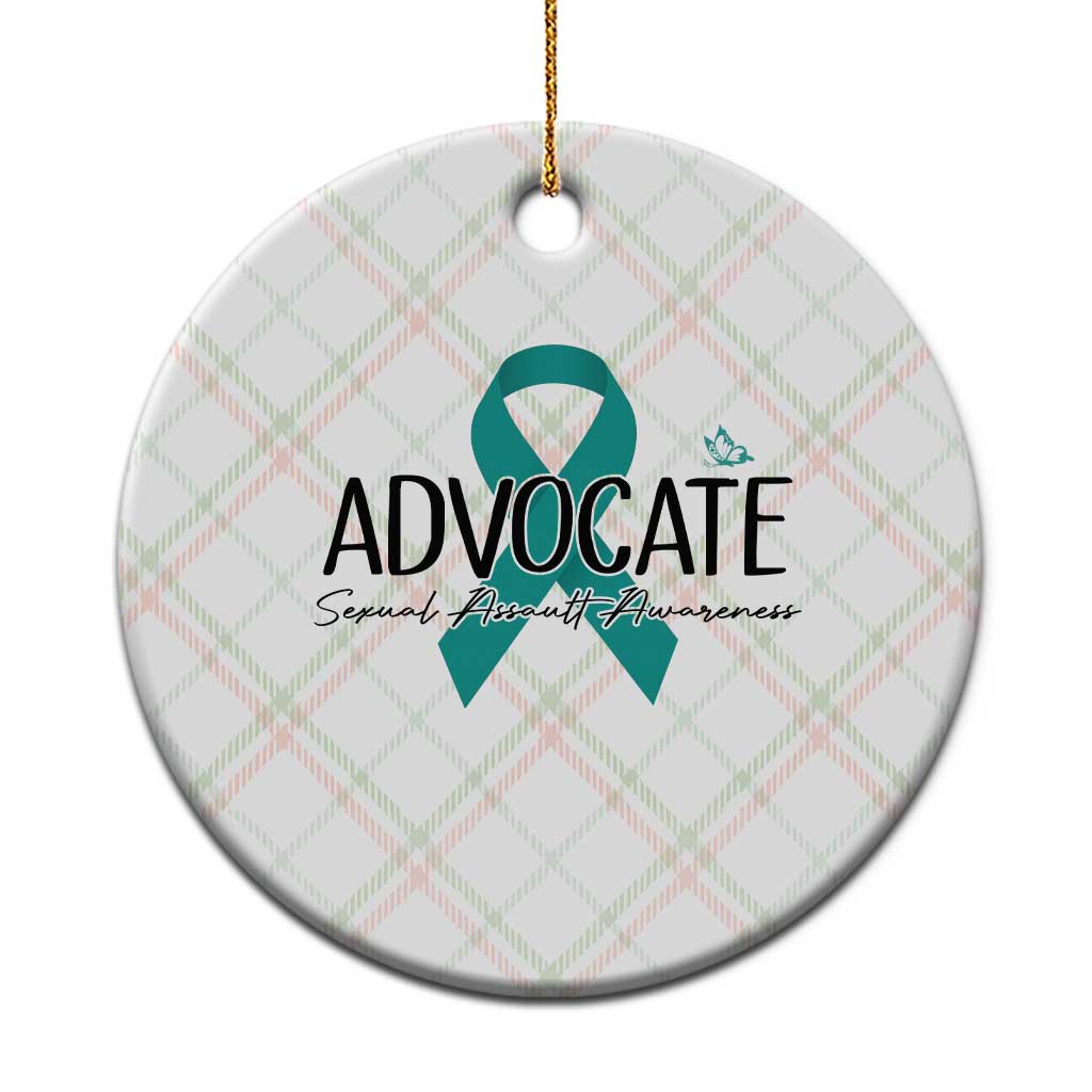 Sexual Assault Awareness Advocate Ceramic Ornament TS14 1pc Christmas Plaid Print Your Wear