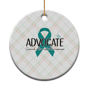 Sexual Assault Awareness Advocate Ceramic Ornament TS14 1pc Christmas Plaid Print Your Wear