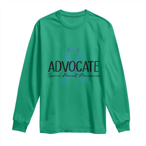 Sexual Assault Awareness Advocate Long Sleeve Shirt TS14 Irish Green Print Your Wear