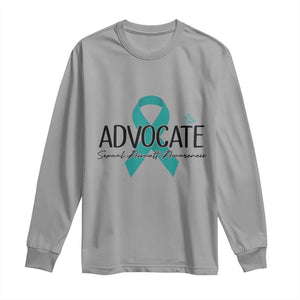 Sexual Assault Awareness Advocate Long Sleeve Shirt TS14 Sport Gray Print Your Wear