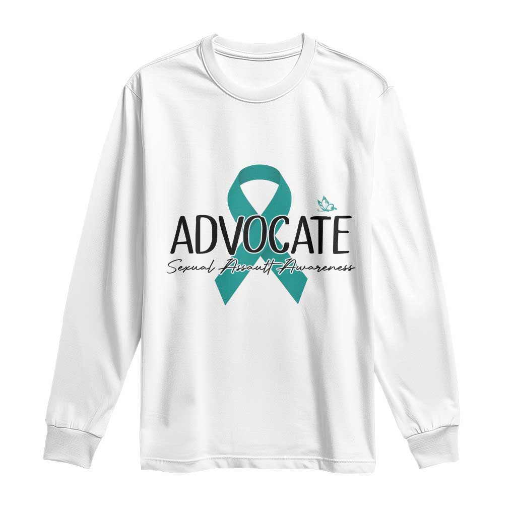Sexual Assault Awareness Advocate Long Sleeve Shirt TS14 White Print Your Wear