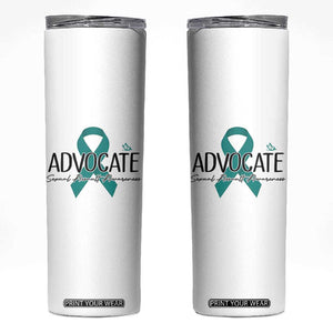 Sexual Assault Awareness Advocate Skinny Tumbler TS14 White Print Your Wear