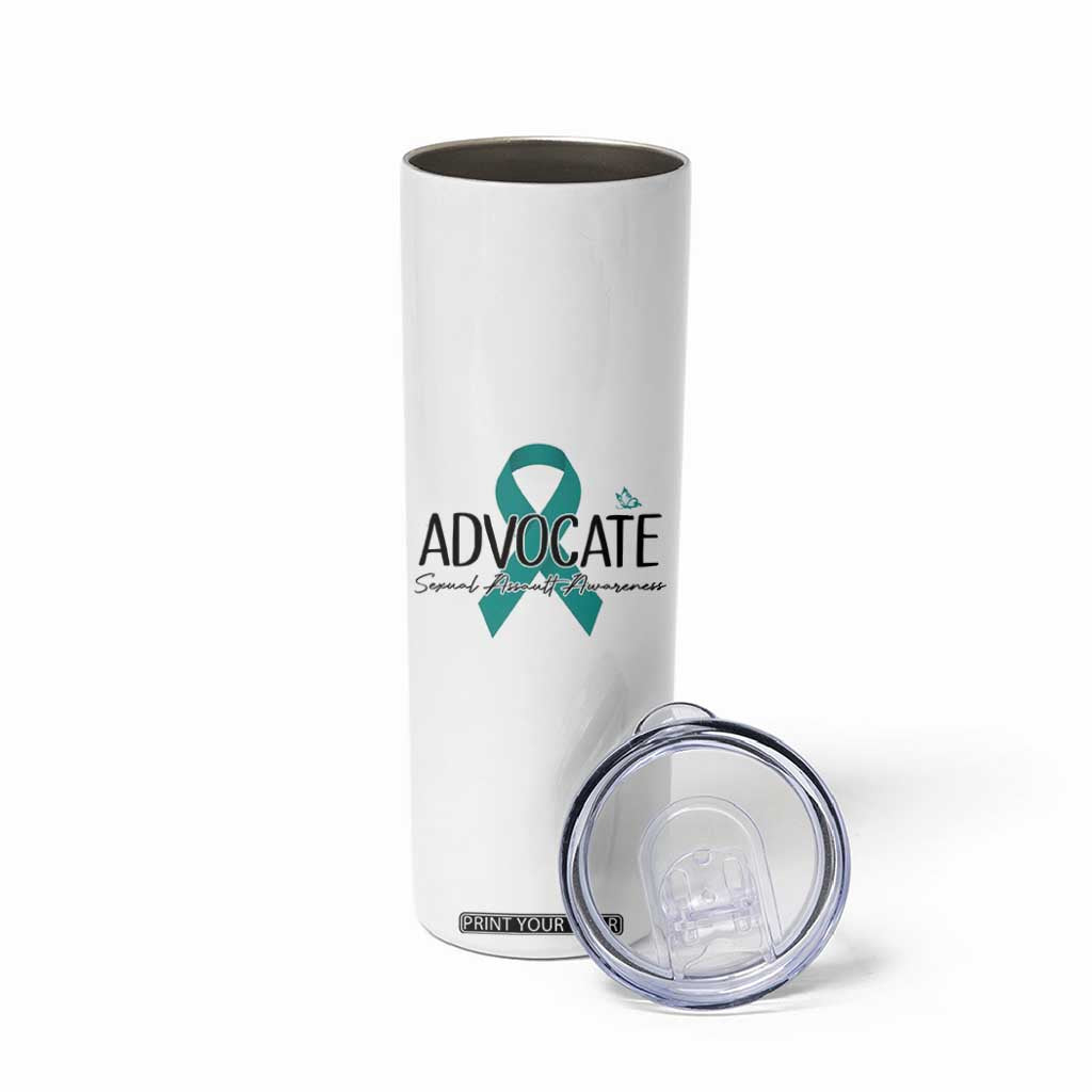 Sexual Assault Awareness Advocate Skinny Tumbler TS14 Print Your Wear