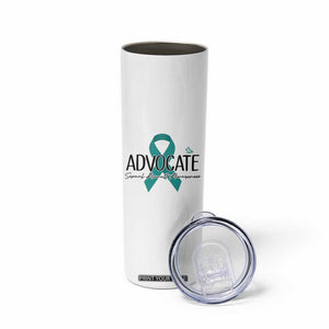 Sexual Assault Awareness Advocate Skinny Tumbler TS14 Print Your Wear