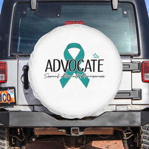 Sexual Assault Awareness Advocate Spare Tire Cover TS14 No hole White Print Your Wear