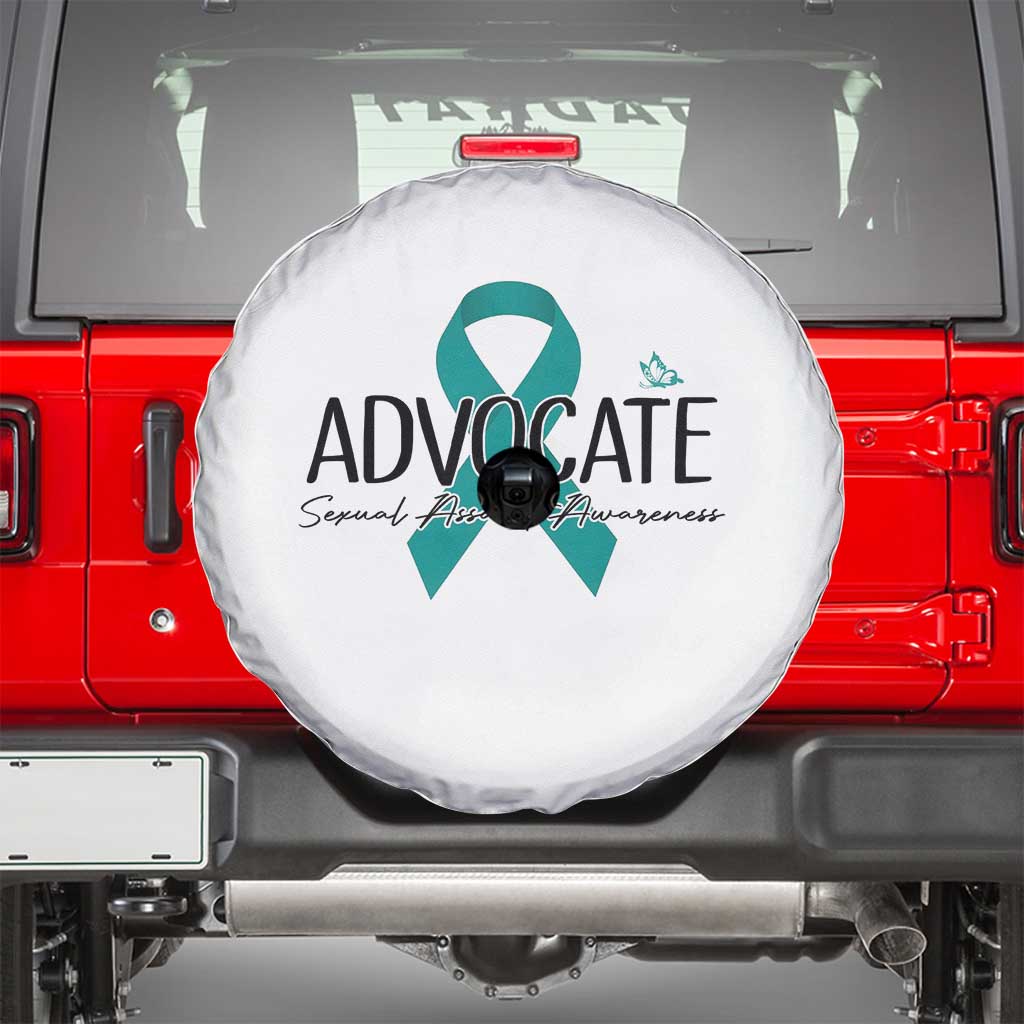 Sexual Assault Awareness Advocate Spare Tire Cover TS14 White Print Your Wear
