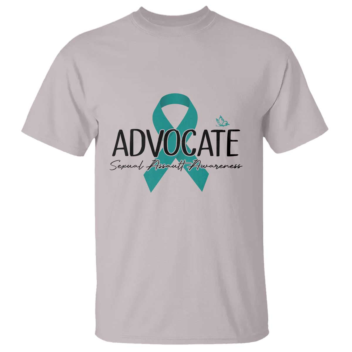 Sexual Assault Awareness Advocate T Shirt TS14 Ice Gray Print Your Wear