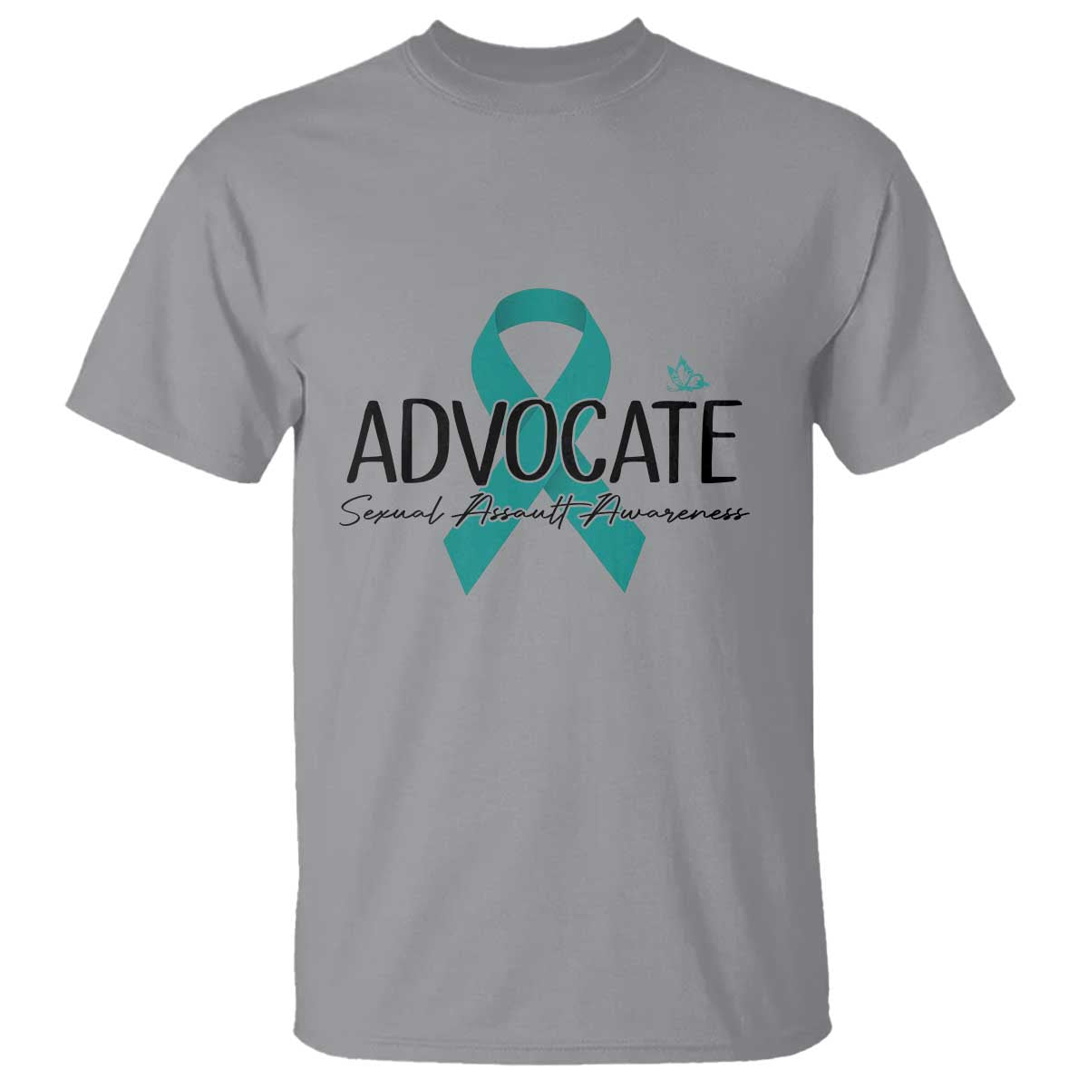 Sexual Assault Awareness Advocate T Shirt TS14 Sport Gray Print Your Wear
