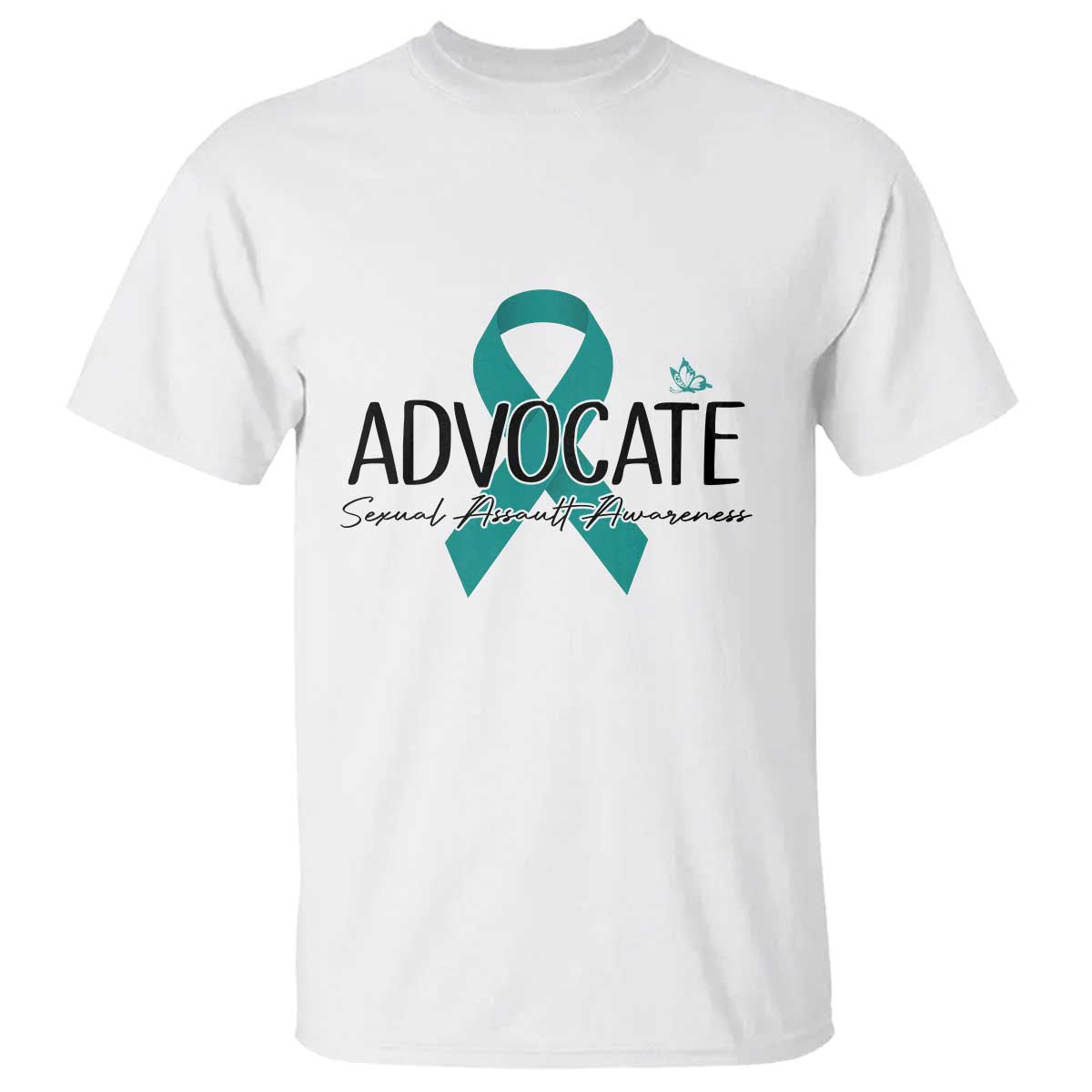 Sexual Assault Awareness Advocate T Shirt TS14 White Print Your Wear