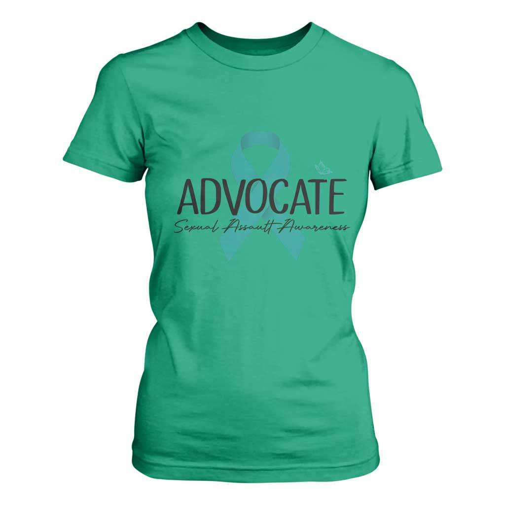 Sexual Assault Awareness Advocate T Shirt For Women TS14 Irish Green Print Your Wear