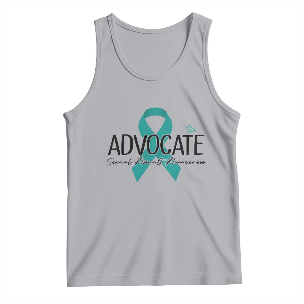 Sexual Assault Awareness Advocate Tank Top TS14 Athletic Heather Print Your Wear