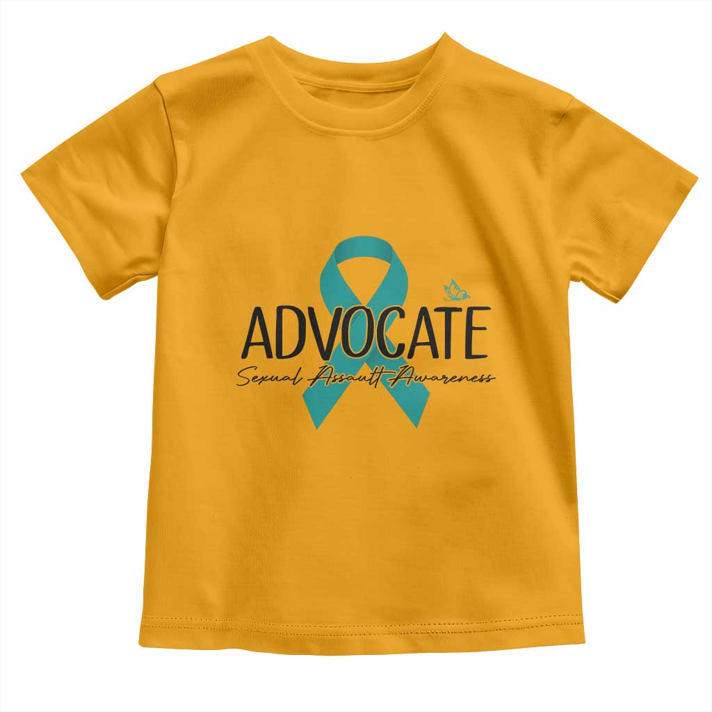 Sexual Assault Awareness Advocate Toddler T Shirt TS14 Gold Print Your Wear