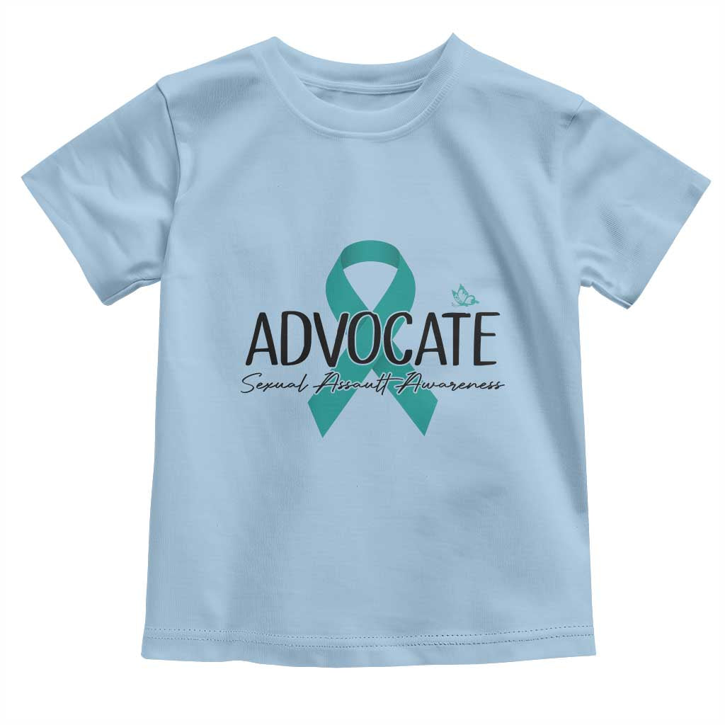 Sexual Assault Awareness Advocate Toddler T Shirt TS14 Light Blue Print Your Wear