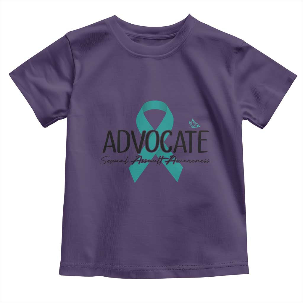 Sexual Assault Awareness Advocate Toddler T Shirt TS14 Purple Print Your Wear