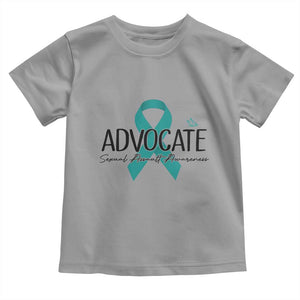 Sexual Assault Awareness Advocate Toddler T Shirt TS14 Sport Gray Print Your Wear