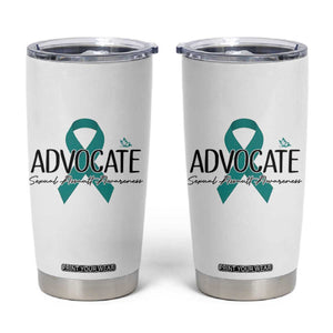Sexual Assault Awareness Advocate Tumbler Cup TS14 White Print Your Wear
