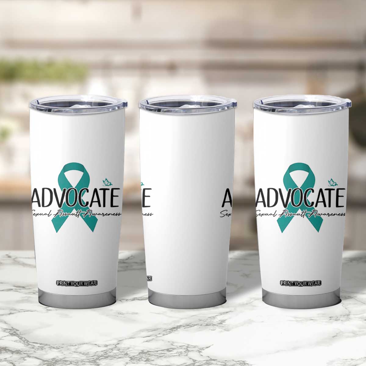 Sexual Assault Awareness Advocate Tumbler Cup TS14 Print Your Wear