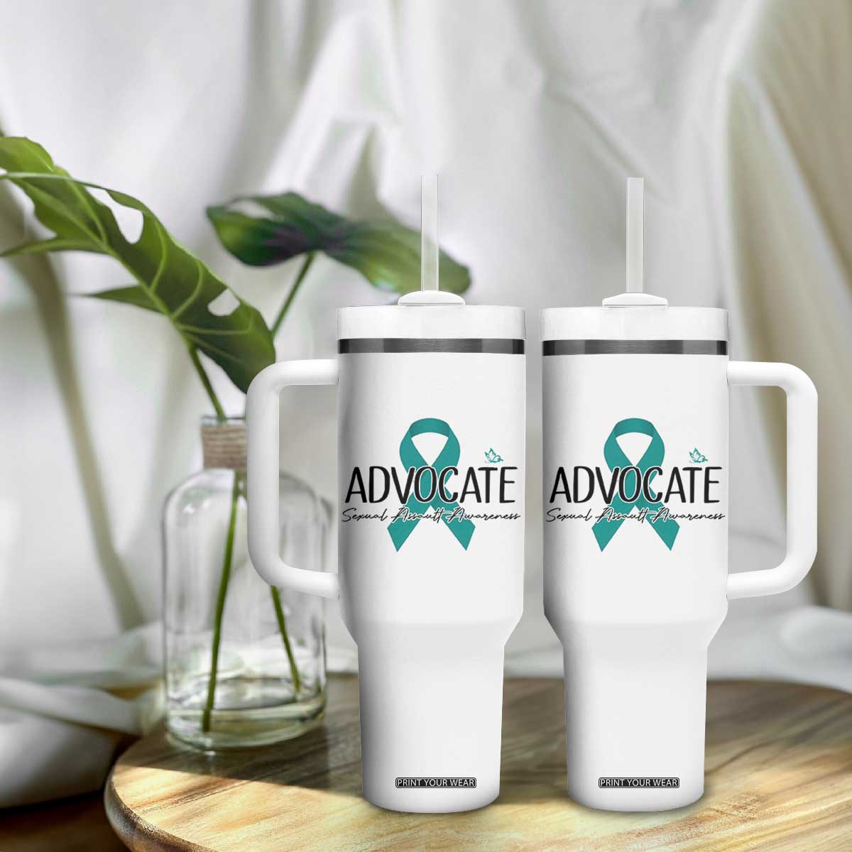 Sexual Assault Awareness Advocate Tumbler With Handle TS14 Print Your Wear