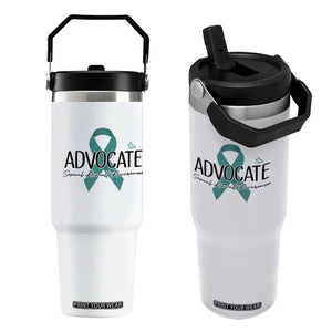 Sexual Assault Awareness Advocate Flip Straw Tumbler TS14 One Size: 30 oz White Print Your Wear