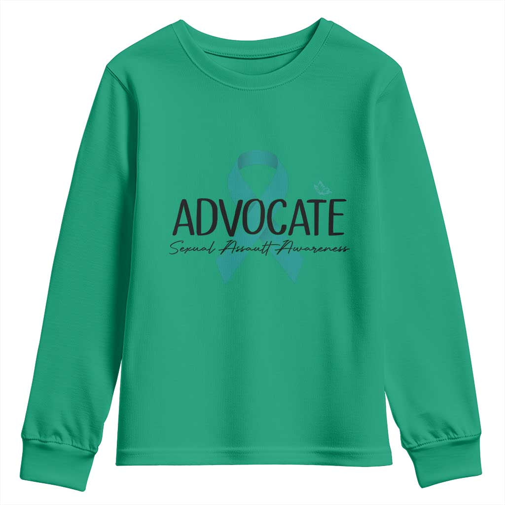 Sexual Assault Awareness Advocate Youth Sweatshirt TS14 Irish Green Print Your Wear