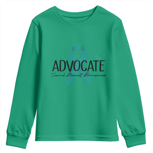 Sexual Assault Awareness Advocate Youth Sweatshirt TS14 Irish Green Print Your Wear