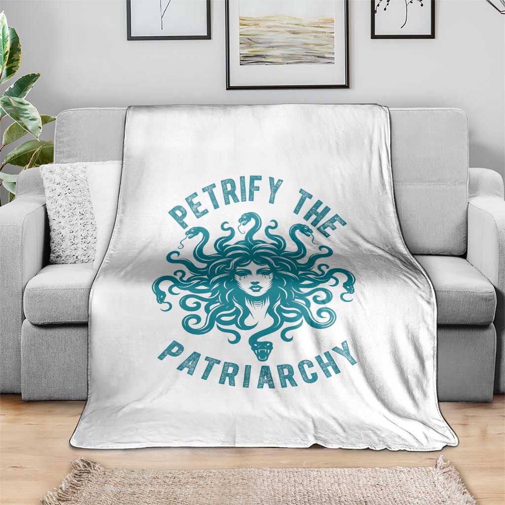 Sexual Assault Awareness Throw Blanket Petrify The Patriarchy Medusa Feminism TS14 Print Your Wear
