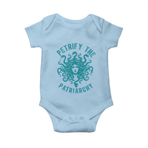 Sexual Assault Awareness Baby Onesie Petrify The Patriarchy Medusa Feminism TS14 Light Blue Print Your Wear