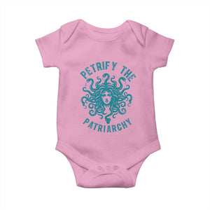 Sexual Assault Awareness Baby Onesie Petrify The Patriarchy Medusa Feminism TS14 Light Pink Print Your Wear