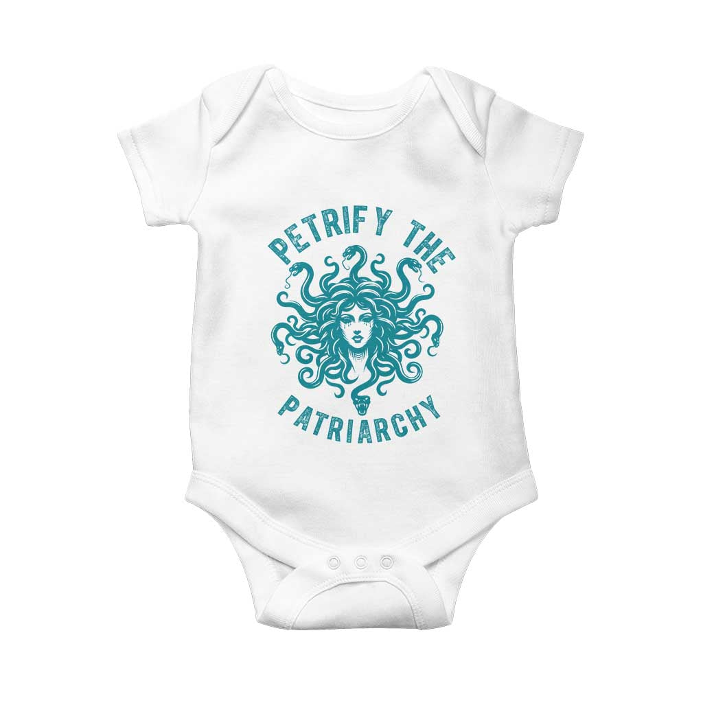 Sexual Assault Awareness Baby Onesie Petrify The Patriarchy Medusa Feminism TS14 White Print Your Wear