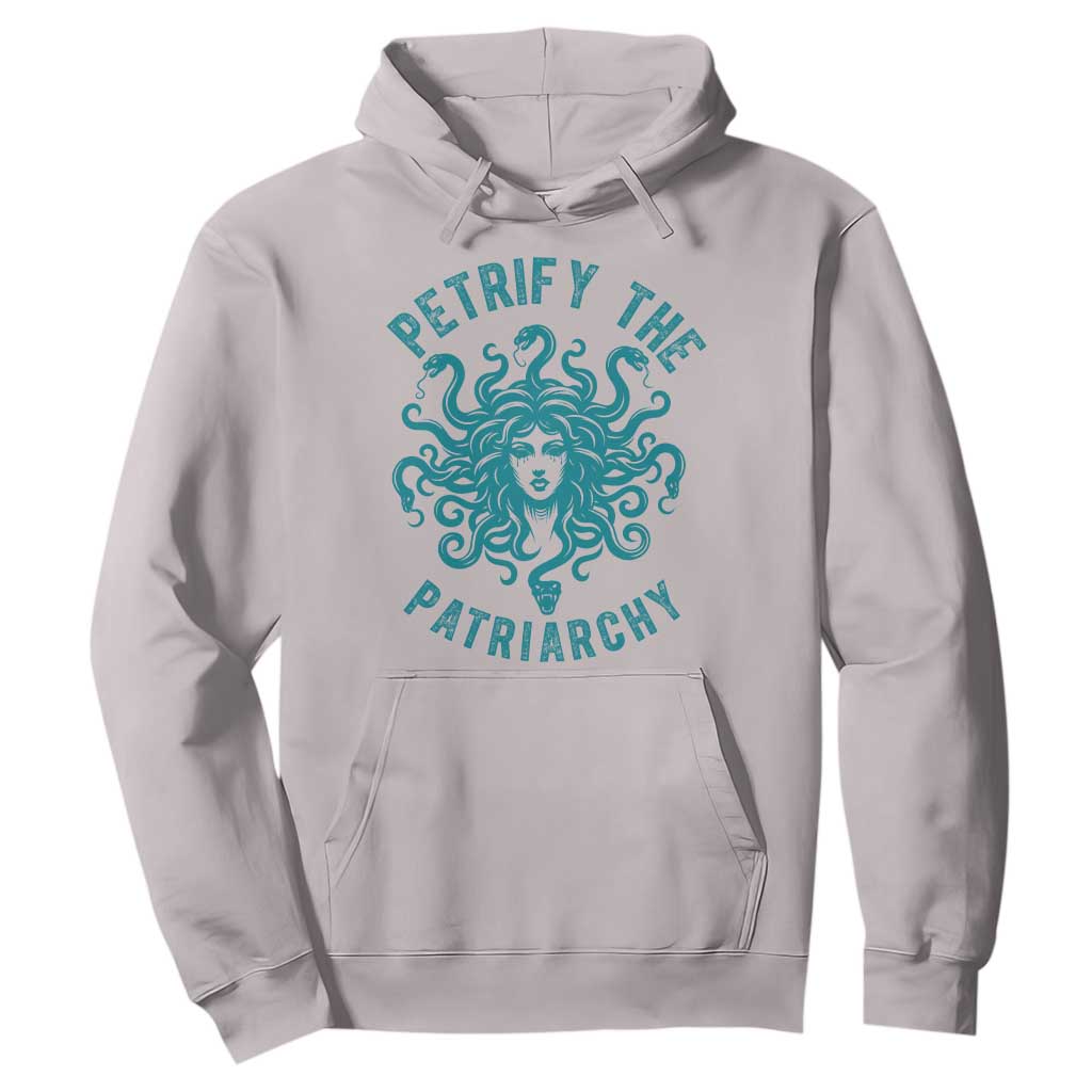 Sexual Assault Awareness Hoodie Petrify The Patriarchy Medusa Feminism TS14 Ice Gray Print Your Wear