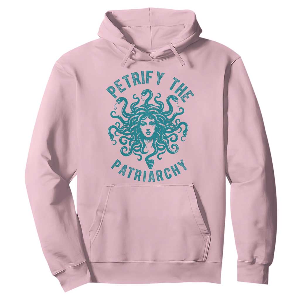 Sexual Assault Awareness Hoodie Petrify The Patriarchy Medusa Feminism TS14 Light Pink Print Your Wear