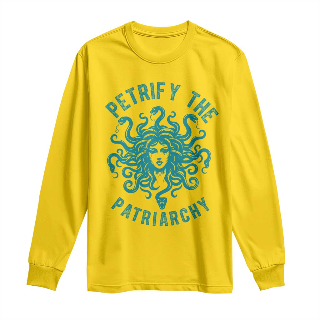 Sexual Assault Awareness Long Sleeve Shirt Petrify The Patriarchy Medusa Feminism TS14 Daisy Print Your Wear