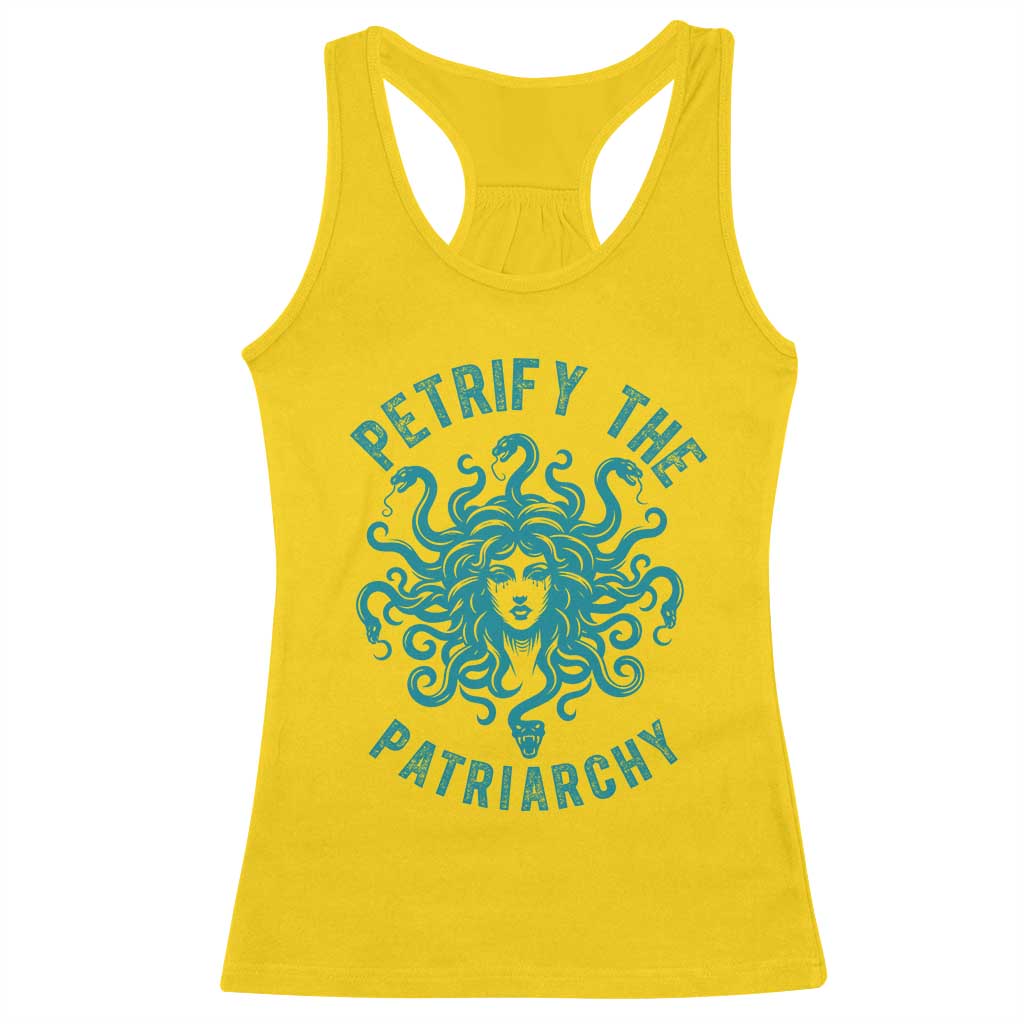 Sexual Assault Awareness Racerback Tank Top Petrify The Patriarchy Medusa Feminism TS14 Daisy Print Your Wear