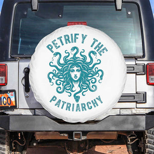 Sexual Assault Awareness Spare Tire Cover Petrify The Patriarchy Medusa Feminism TS14 No hole White Print Your Wear
