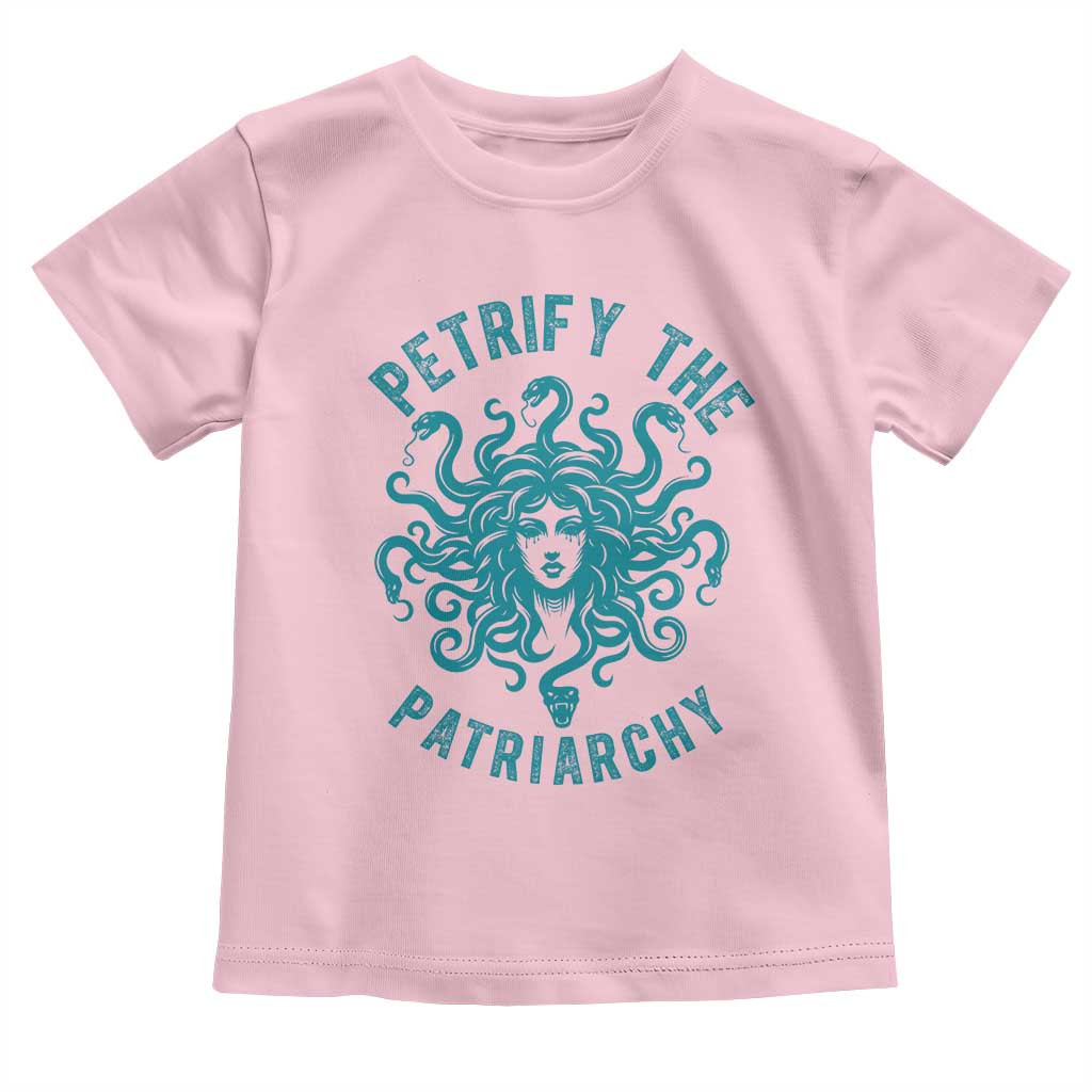 Sexual Assault Awareness Toddler T Shirt Petrify The Patriarchy Medusa Feminism TS14 Light Pink Print Your Wear