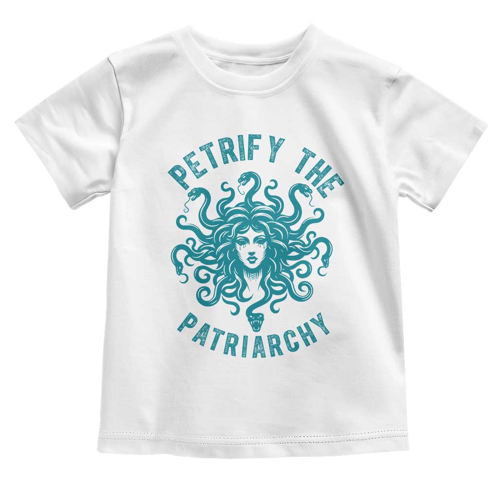 Sexual Assault Awareness Toddler T Shirt Petrify The Patriarchy Medusa Feminism TS14 White Print Your Wear