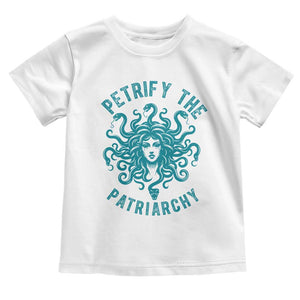 Sexual Assault Awareness Toddler T Shirt Petrify The Patriarchy Medusa Feminism TS14 White Print Your Wear
