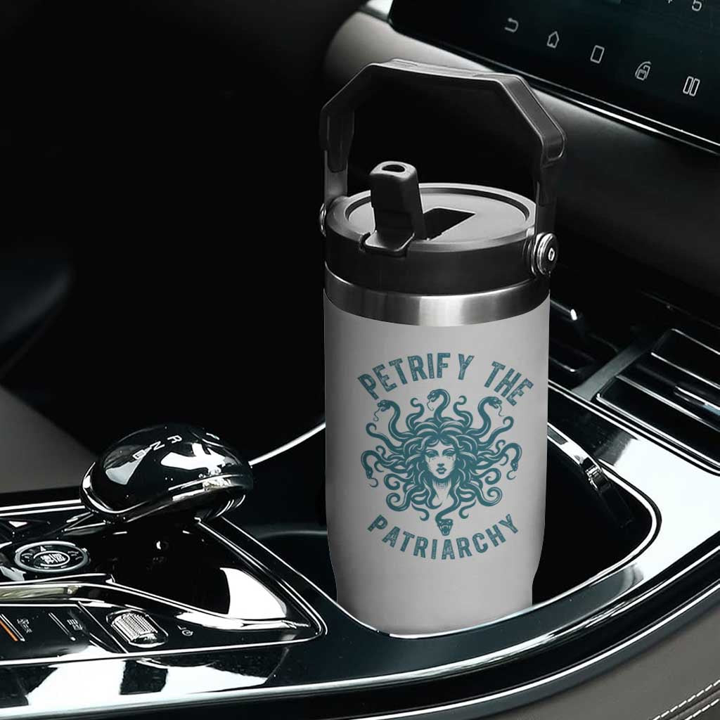 Sexual Assault Awareness Flip Straw Tumbler Petrify The Patriarchy Medusa Feminism TS14 Print Your Wear