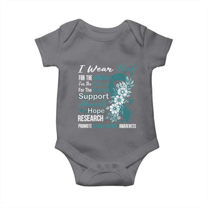 Sexual Assault Awareness Baby Onesie Teal Ribbon Flower TS14 Charcoal Print Your Wear