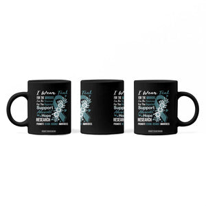 Sexual Assault Awareness Coffee Mug Teal Ribbon Flower TS14 Print Your Wear